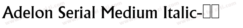 Adelon Serial Medium Italic字体转换